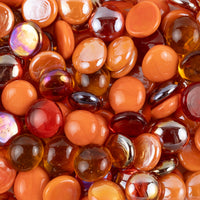 Glass Nuggets 16-20mm Orange Mix