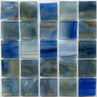 Glasmosaik Tiffany-Glas 20mm Gezeitenblau