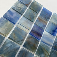 Glasmosaik Tiffany-Glas 20mm Gezeitenblau