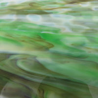 Glass Plate Olive Marbled