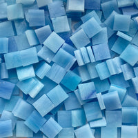 Lose 15-mm-Glasplättchen Tiffany Glacier, Farbton Karibikblau