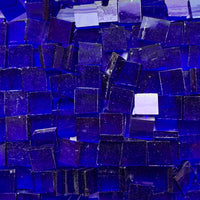 Lose 15-mm-Glasplättchen Tiffany Glacier, Farbton Ultramarin