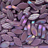 Mosaiksteinen Elipsenform Perle Glas Magenta