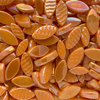 Mosaiksteinen Elipsenform Perle Glas Orange