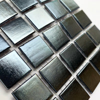 Verre Mosaique - glass mosaic -Glasmosaik-glasmozaïek-Glasmozaiek Iriserend 20mm Zwart - mosaicshop