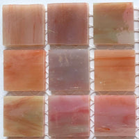 Verre Mosaique - glass mosaic -Glasmosaik-glasmozaïek-Glasmozaiek Tiffany Glacier 20mm Koraal - mosaicshop