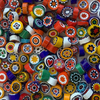 Verre Mosaique - glass mosaic -Glasmosaik-glasmozaïek-Millefiori Kleurmix 11/12 ondoorzichtig - mosaicshop
