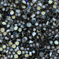 Verre Mosaique - glass mosaic -Glasmosaik-glasmozaïek-Millefiori Zwartmix - mosaicshop