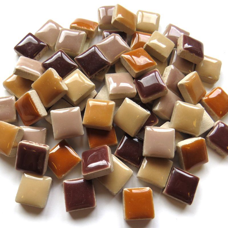 Keramik 12 mm Braun-Creme-Mischung