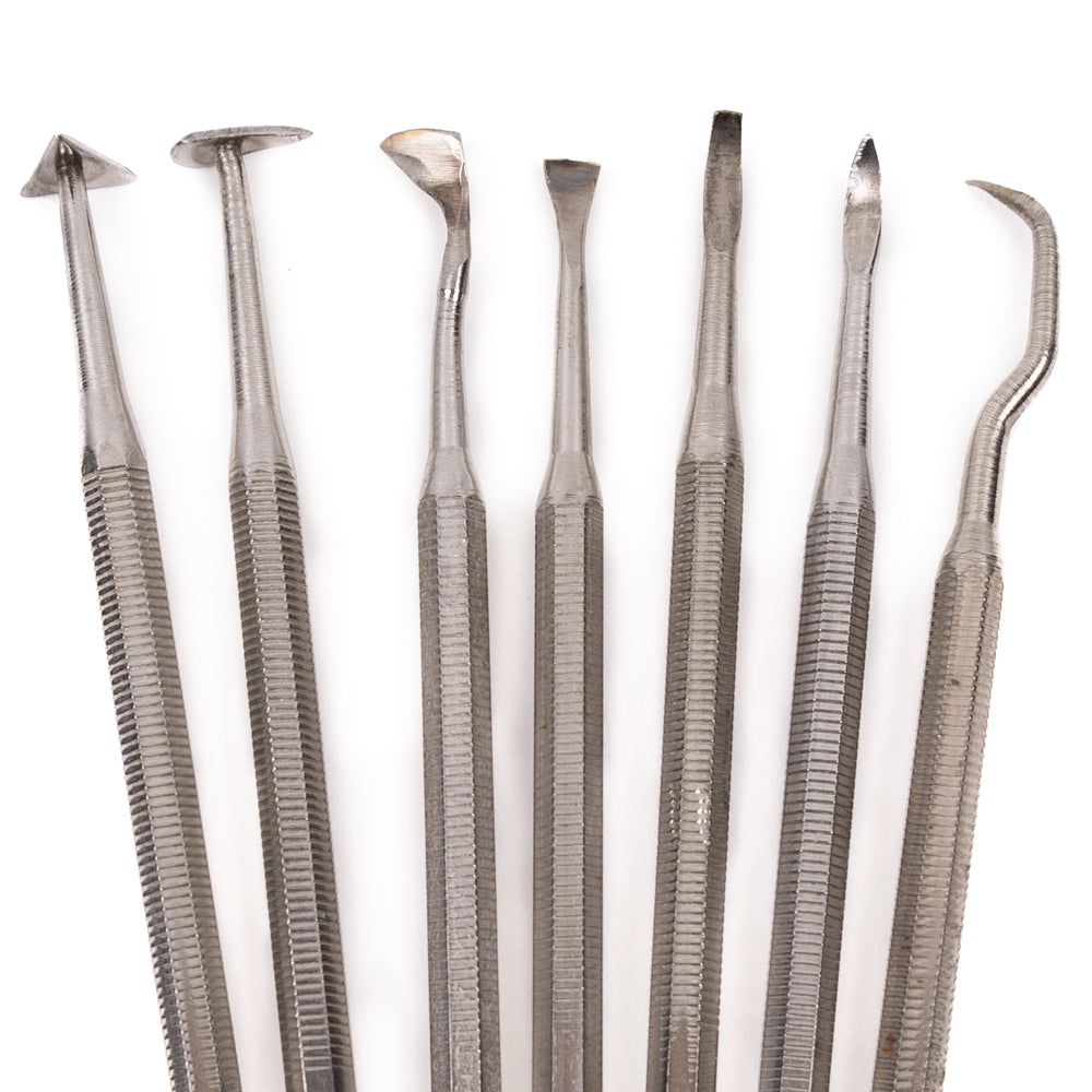 modeling spatula  - 7 pieces -metal - detail