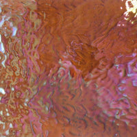 Glass Plate Amber Hammered Iridescent