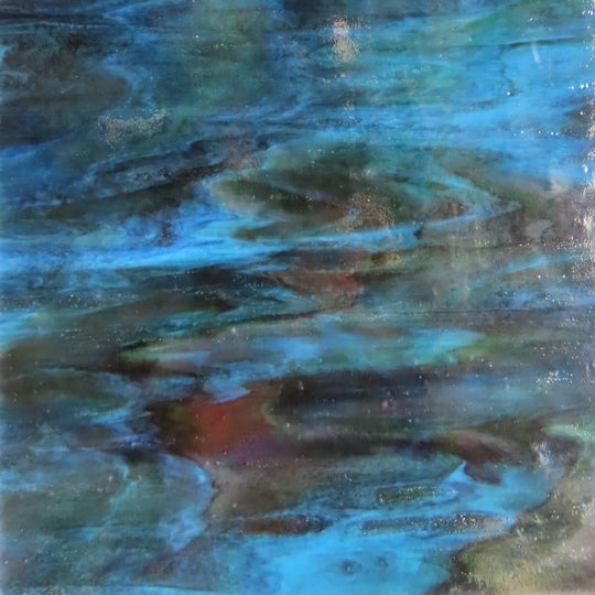 Glass Plate Indigo Rainbow