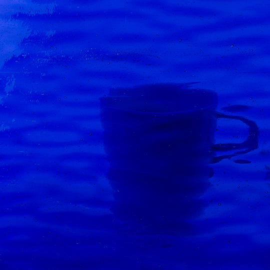 Glasplatte Tiefblau Gewellt