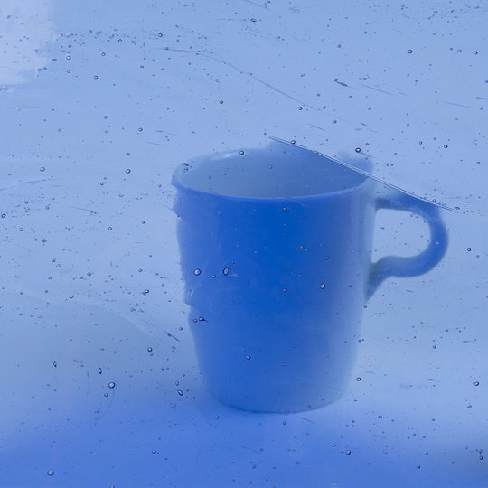 Glasplatte Himmelblau