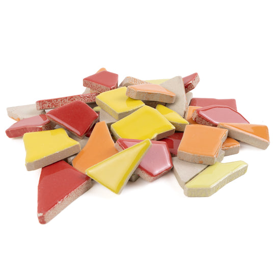 Keramik Mosaik Puzzle  Weiß