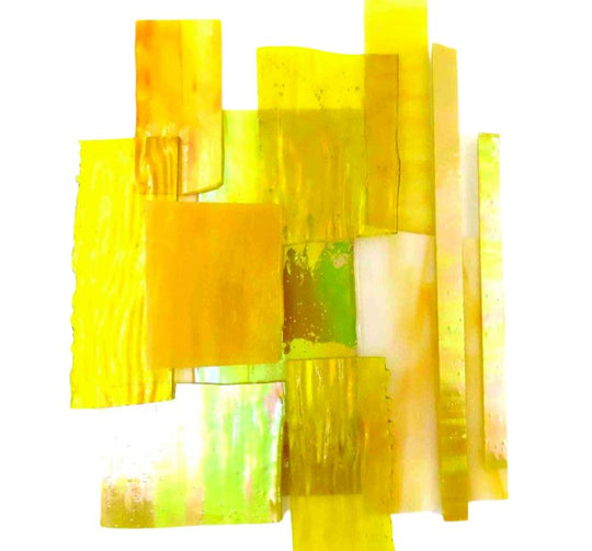 Glasscherven XL Geel