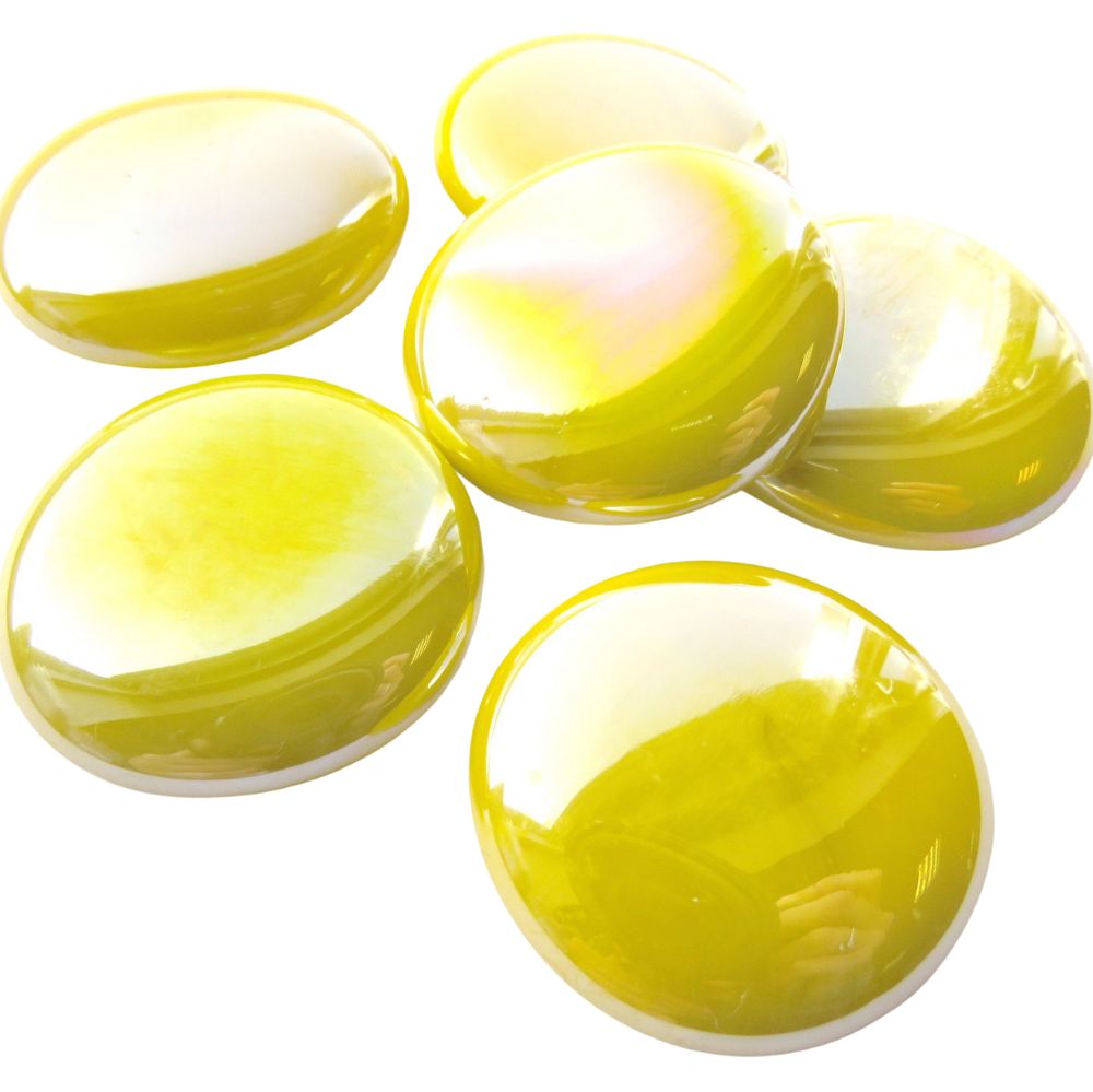 Glasnuggets XL 30-36mm Opal-Gelb