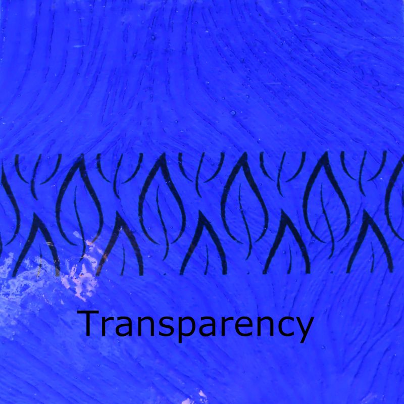 Glasplatte Kobalt Gewellt