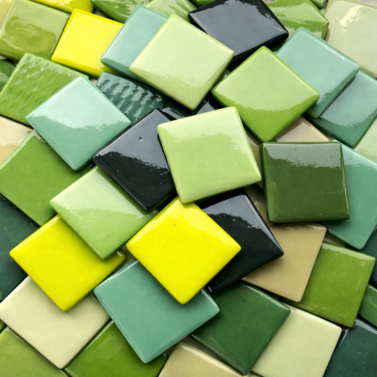 Pâte de Verre 25mm Groen Mix