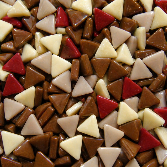 Mini Glasmozaïek Driehoek Bruinmix