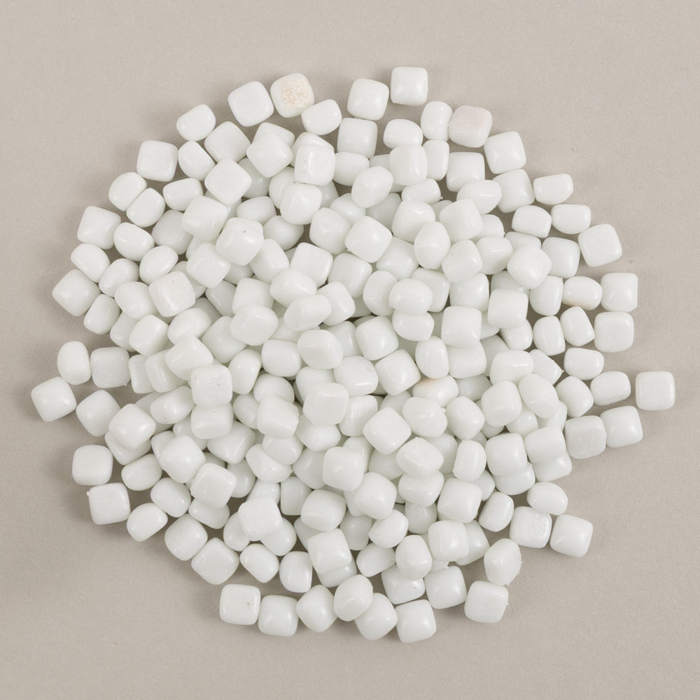 Micro mozaic din sticlă 4,8mm – alb