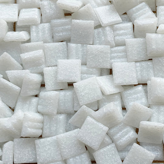 Glass Mosaic Tiles 10mm Ice White (loose)