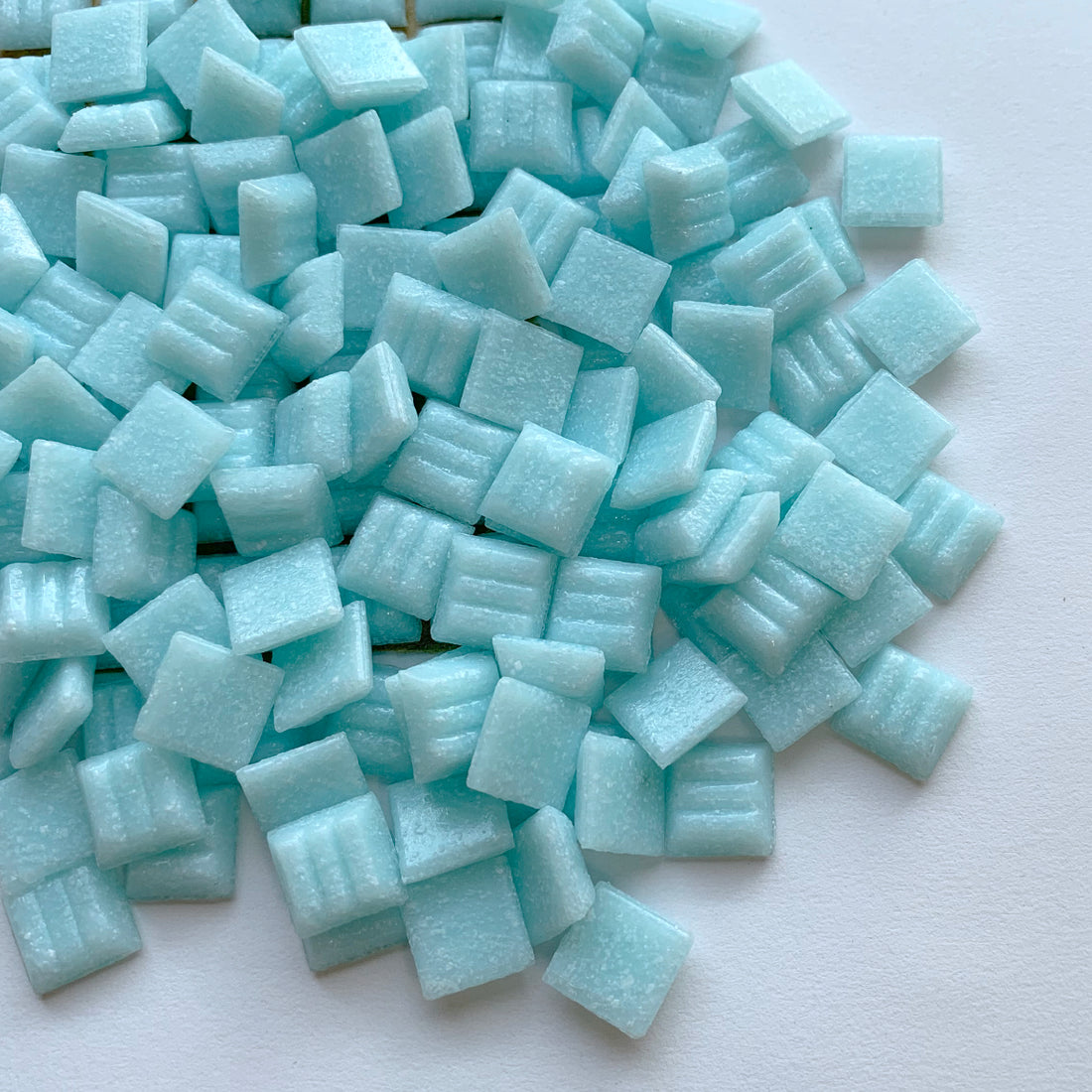 Glass Mosaic Tiles 10mm Ice White (loose)