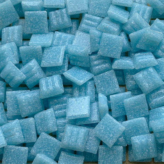 Mozaic din sticlă 10mm – cian (vrac)