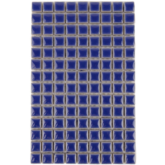 Mini Glazed Ceramic 10mm  Dark Blue