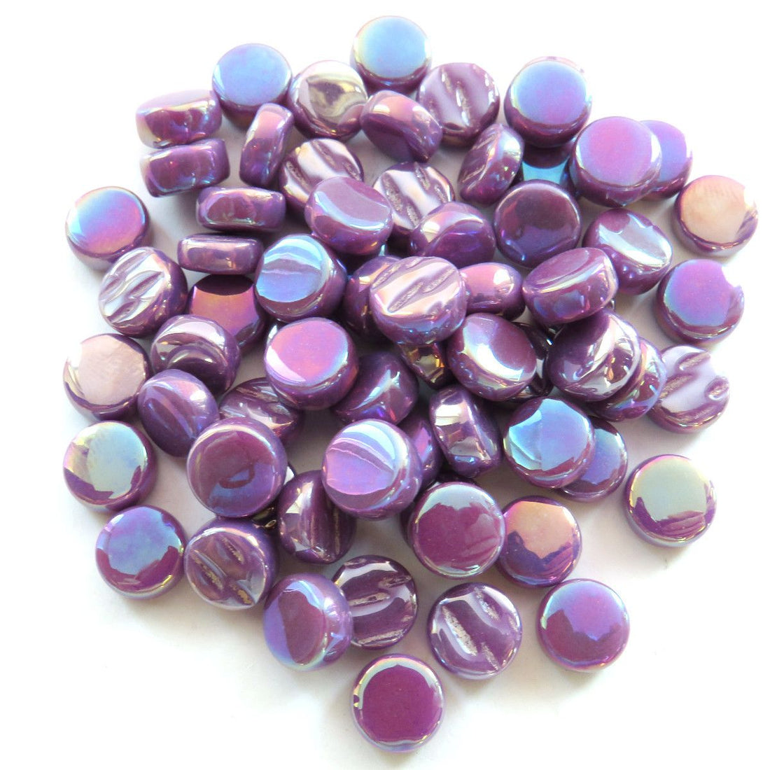 Mini Rondjes Parelmoer 8mm Magenta