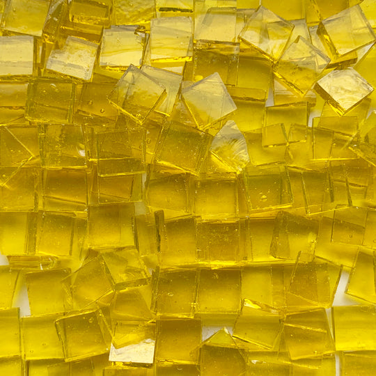Glacier Tiffany Glass Mosaic 15mm Lemon