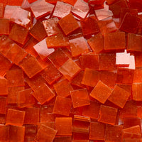 Lose 15-mm-Glasplättchen Tiffany Glacier, Farbton Orange