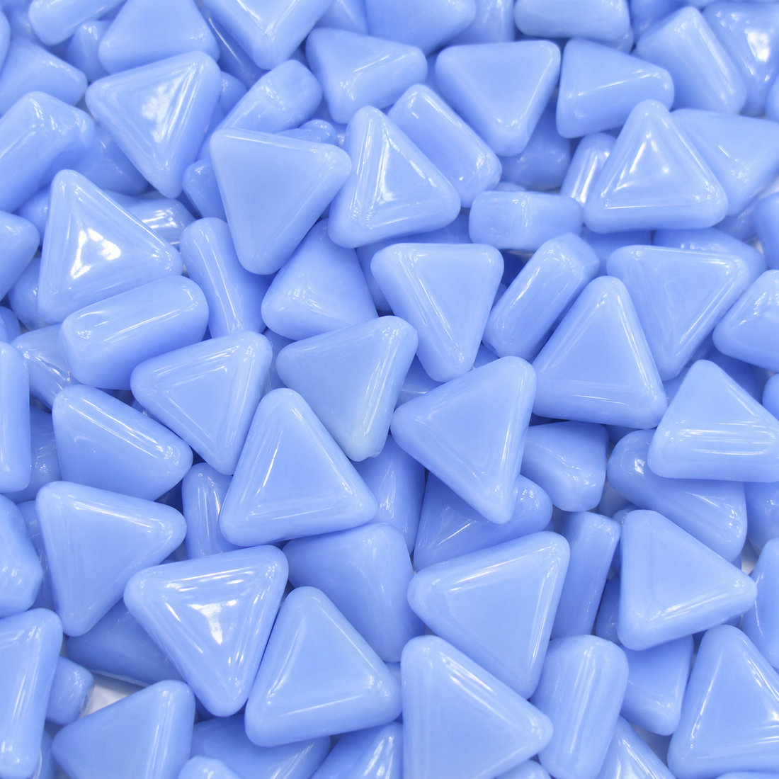 Mini Glass Mosaic Triangle Light Blue