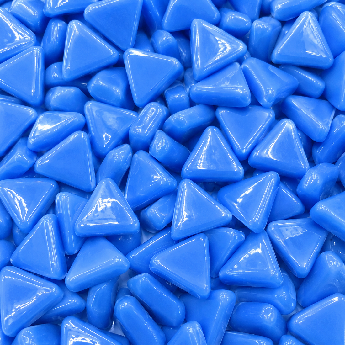 Mini Glass Mosaic Triangle Blue