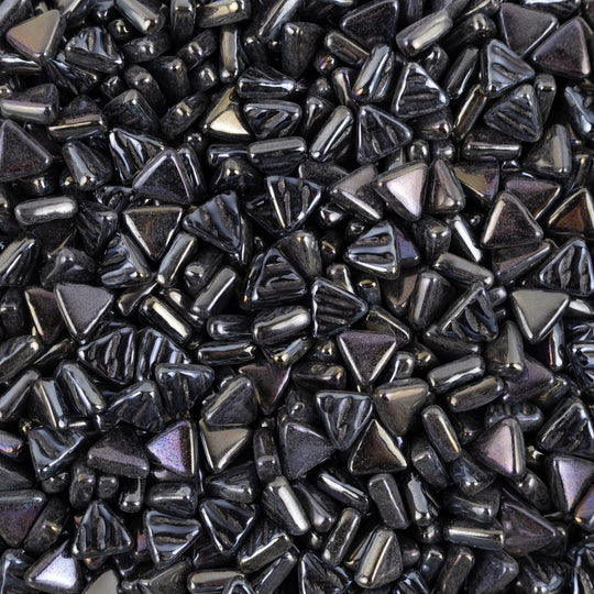 Mini Glasmosaik Dreieck Irisierend Opal Schwarz