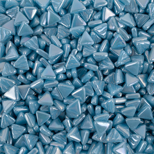 Mini Glasmosaik Dreieck Irisierend Blauer See