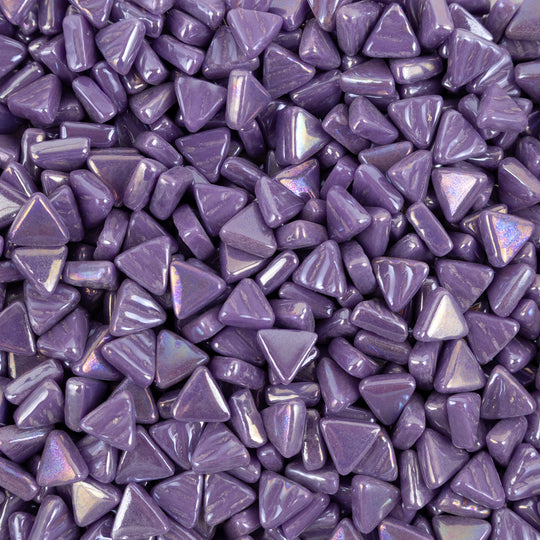 Mini Glasmosaik Dreieck Irisierend Magenta
