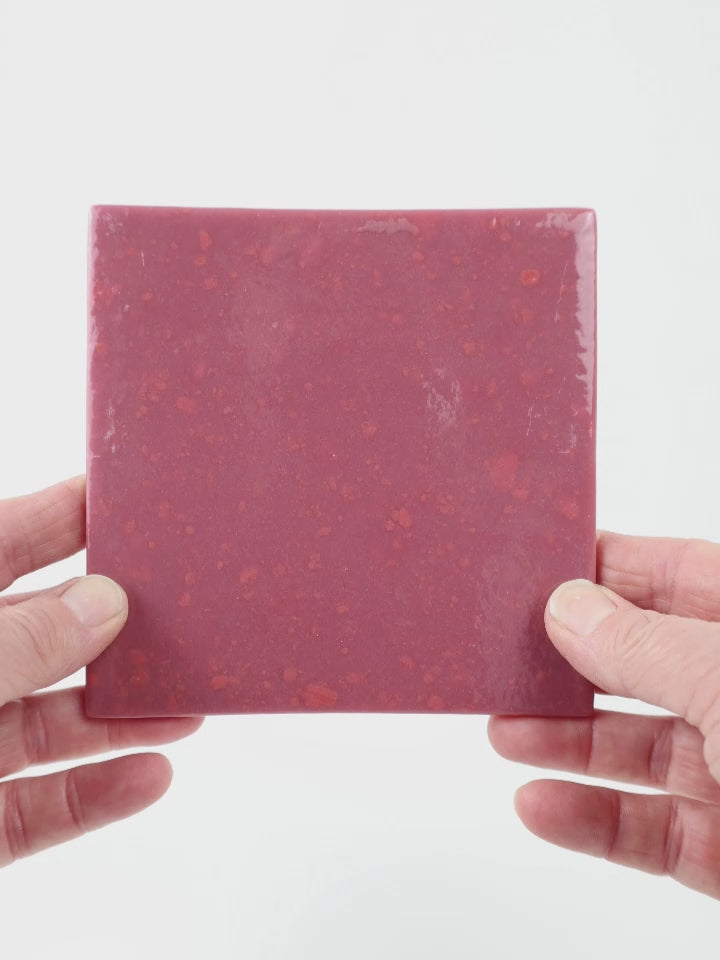 Video showing Morasutti Smalti mosaic tile – coral – 11.5 x 11.5 cm, rotated to show full tile