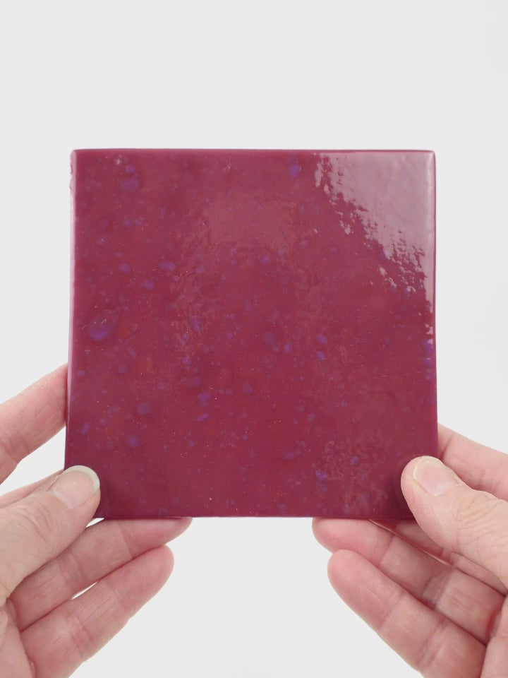 Video showing Morasutti Smalti mosaic tile – purple – 11.5 x 11.5 cm, rotated to show full tile
