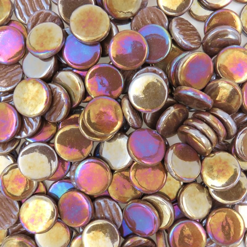 Rounds Pearlised 18mm   Coffee