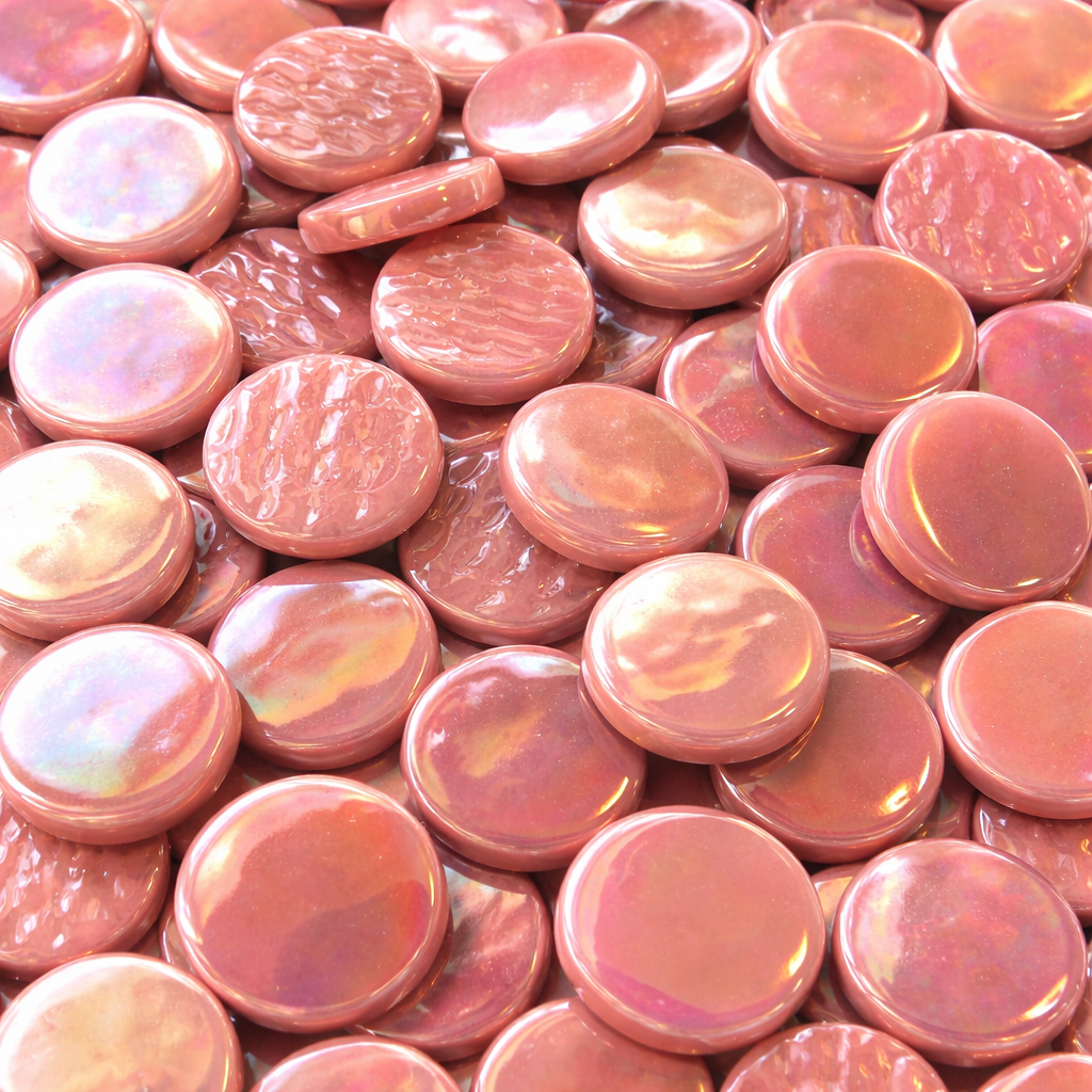 Rounds Pearlised 18mm   Deep Rose