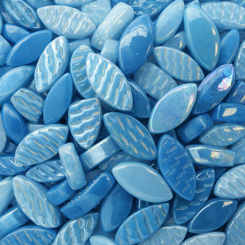 Ottoman Bloemblaadjes Turkoois Mix