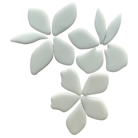 Bloemblaadjes Glas Opaalwit