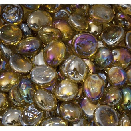 Glasdruppels  16-20mm Diamantamber