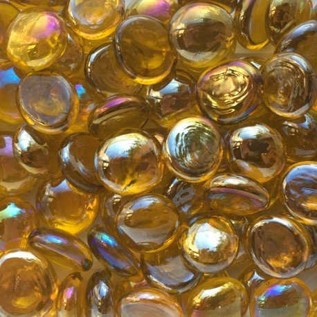 Glasdruppels  16-20mm Diamantgeel