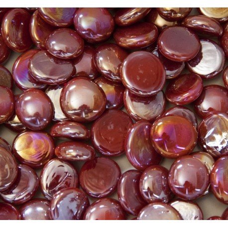 Glasdruppels  16-20mm Opaalrood