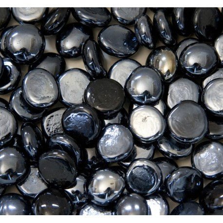 Glasdruppels  16-20mm Opaalzwart
