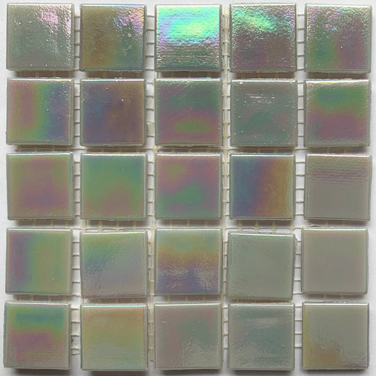 Iridescent Glass Mosaic 20mm  Crystal Smoke
