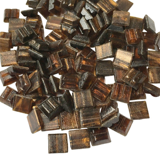 Glasmosaik Gold 10mm  Tiefer Topas