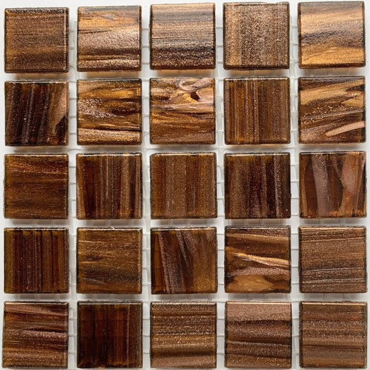 Gold Glass Mosaic 20mm  Tigers Eye